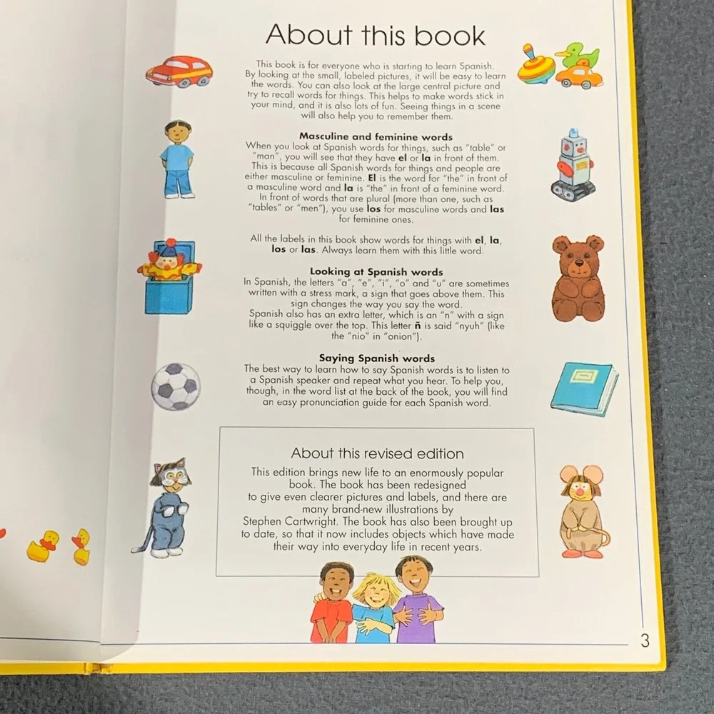 Usborne First Thousand Words in Spanish Childrens OS Revised Hardcover Learning
